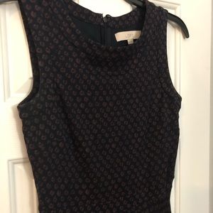 Loft Dress - dark blue w/ pink design size xs